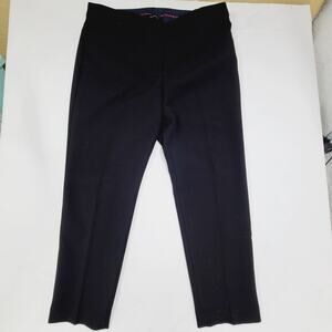 Talbots Hampshire Ankle Pant Black Menswear Workwear Tailored Dressy 16